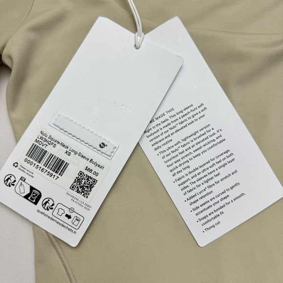 Lululemon Wundermost Ultra Soft Nulu Square Neck Long Sleeve Bodysuit - Size XS - Picture 6 of 12